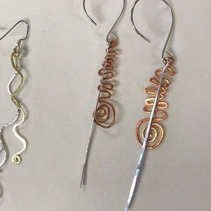 Hammered metal earrings